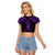 Personalised New Zealand Te Reo Maori Raglan Cropped T Shirt Kia Kaha Maori Language Week Purple Style LT9 Female Purple - Polynesian Pride