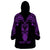 Personalised New Zealand Te Reo Maori Wearable Blanket Hoodie Kia Kaha Maori Language Week Purple Style LT9 - Polynesian Pride