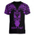 Personalised New Zealand Te Reo Maori Women V Neck T Shirt Kia Kaha Maori Language Week Purple Style LT9 - Polynesian Pride