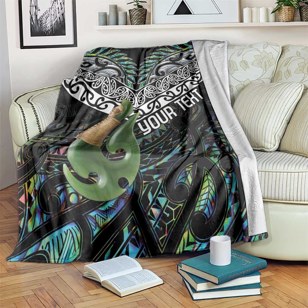 Personalised Maori Manaia Blanket New Zealand Tribal Hei Matau Papua Shell LT9 Green - Polynesian Pride