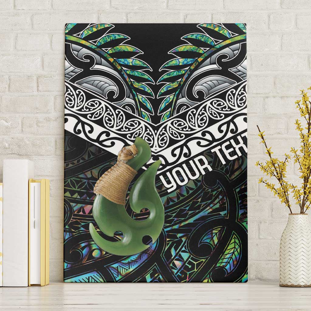 Personalised Maori Manaia Canvas Wall Art New Zealand Tribal Hei Matau Papua Shell LT9 Without Frame Green - Polynesian Pride
