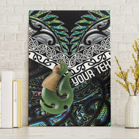 Personalised Maori Manaia Canvas Wall Art New Zealand Tribal Hei Matau Papua Shell LT9 Without Frame Green - Polynesian Pride