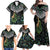 Personalised Maori Manaia Family Matching Off Shoulder Maxi Dress and Hawaiian Shirt New Zealand Tribal Hei Matau Papua Shell