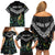 Personalised Maori Manaia Family Matching Off Shoulder Short Dress and Hawaiian Shirt New Zealand Tribal Hei Matau Papua Shell