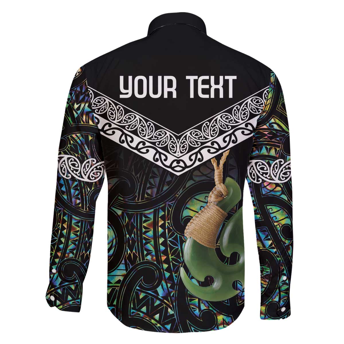 Personalised Maori Manaia Family Matching Puletasi and Hawaiian Shirt New Zealand Tribal Hei Matau Papua Shell