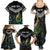 Personalised Maori Manaia Family Matching Summer Maxi Dress and Hawaiian Shirt New Zealand Tribal Hei Matau Papua Shell