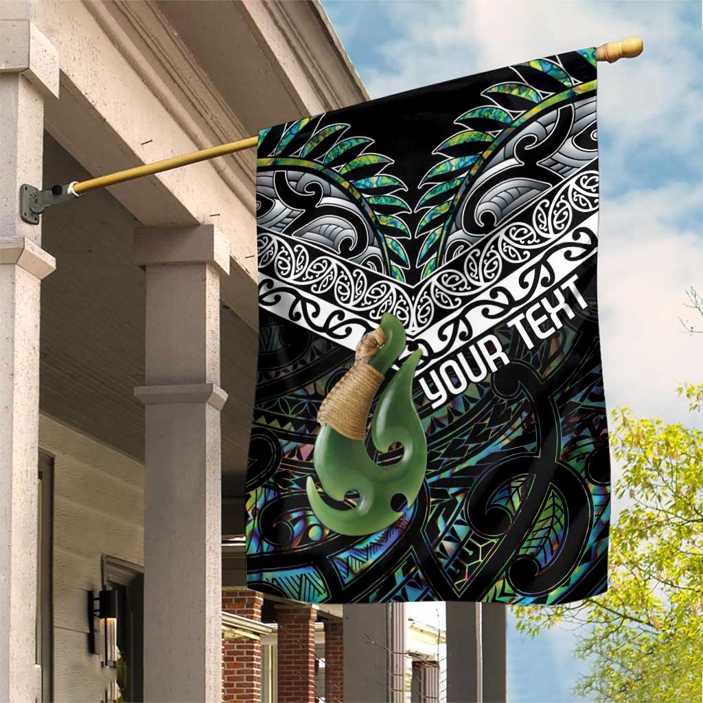 Personalised Maori Manaia Garden Flag New Zealand Tribal Hei Matau Papua Shell LT9 House Flag Green - Polynesian Pride