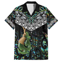 Personalised Maori Manaia Hawaiian Shirt New Zealand Tribal Hei Matau Papua Shell LT9 Green - Polynesian Pride