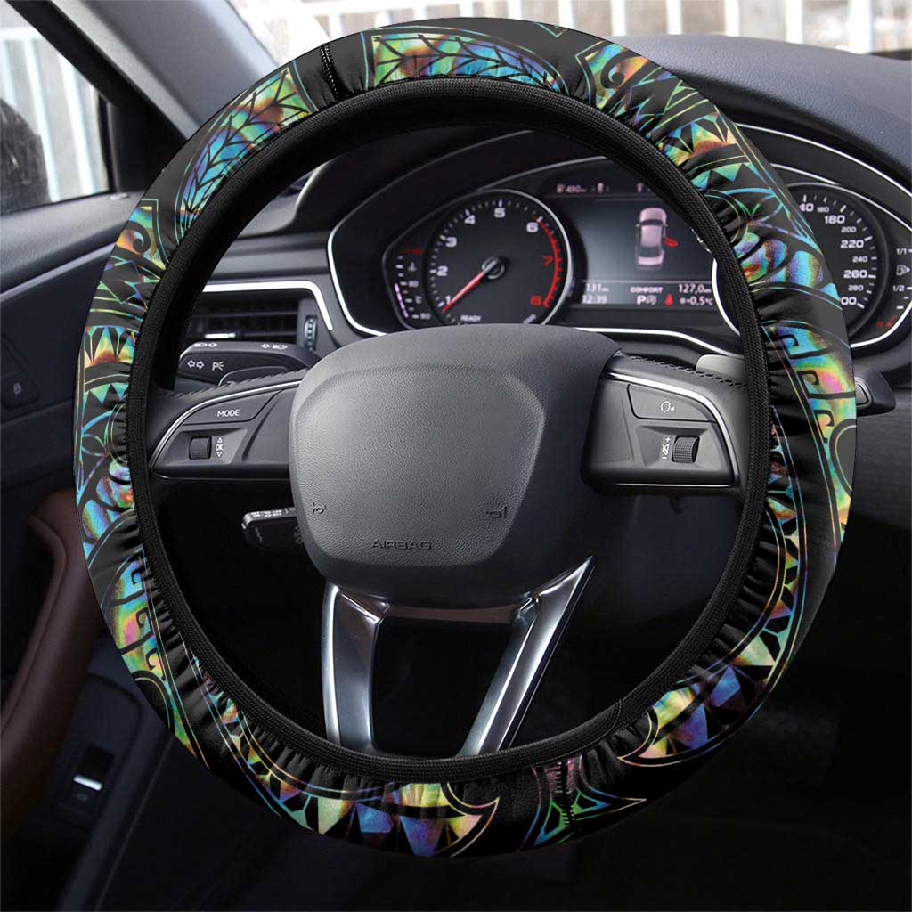 Maori Manaia Steering Wheel Cover New Zealand Tribal Hei Matau Papua Shell LT9 - Polynesian Pride