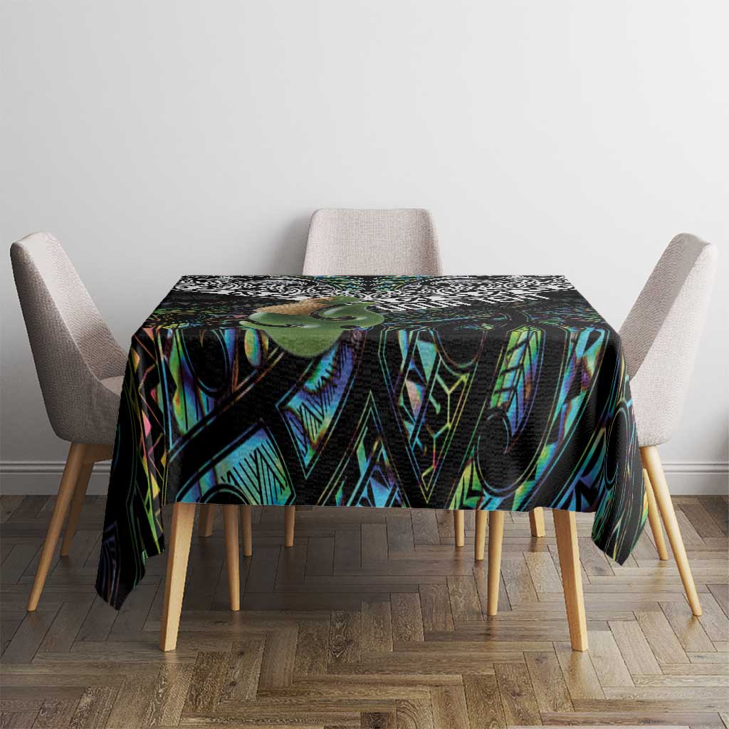 Personalised Maori Manaia Tablecloth New Zealand Tribal Hei Matau Papua Shell LT9 - Polynesian Pride