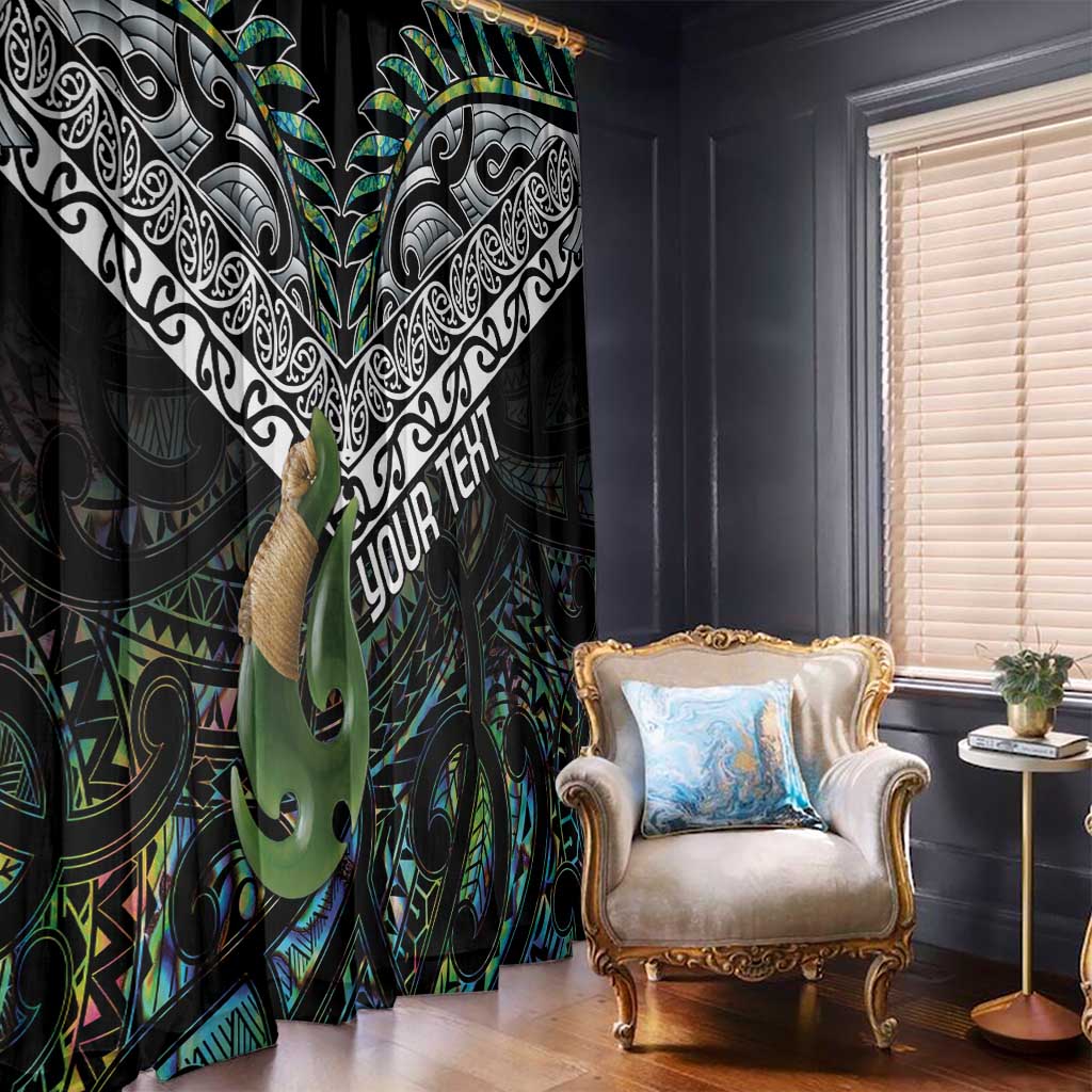 Personalised Maori Manaia Window Curtain New Zealand Tribal Hei Matau Papua Shell LT9 - Polynesian Pride