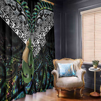 Personalised Maori Manaia Window Curtain New Zealand Tribal Hei Matau Papua Shell LT9 - Polynesian Pride
