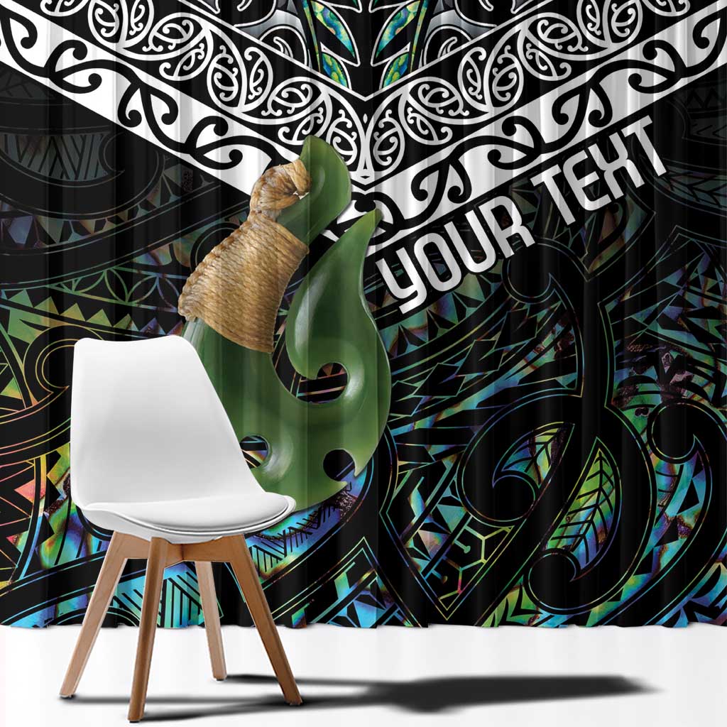 Personalised Maori Manaia Window Curtain New Zealand Tribal Hei Matau Papua Shell LT9 - Polynesian Pride
