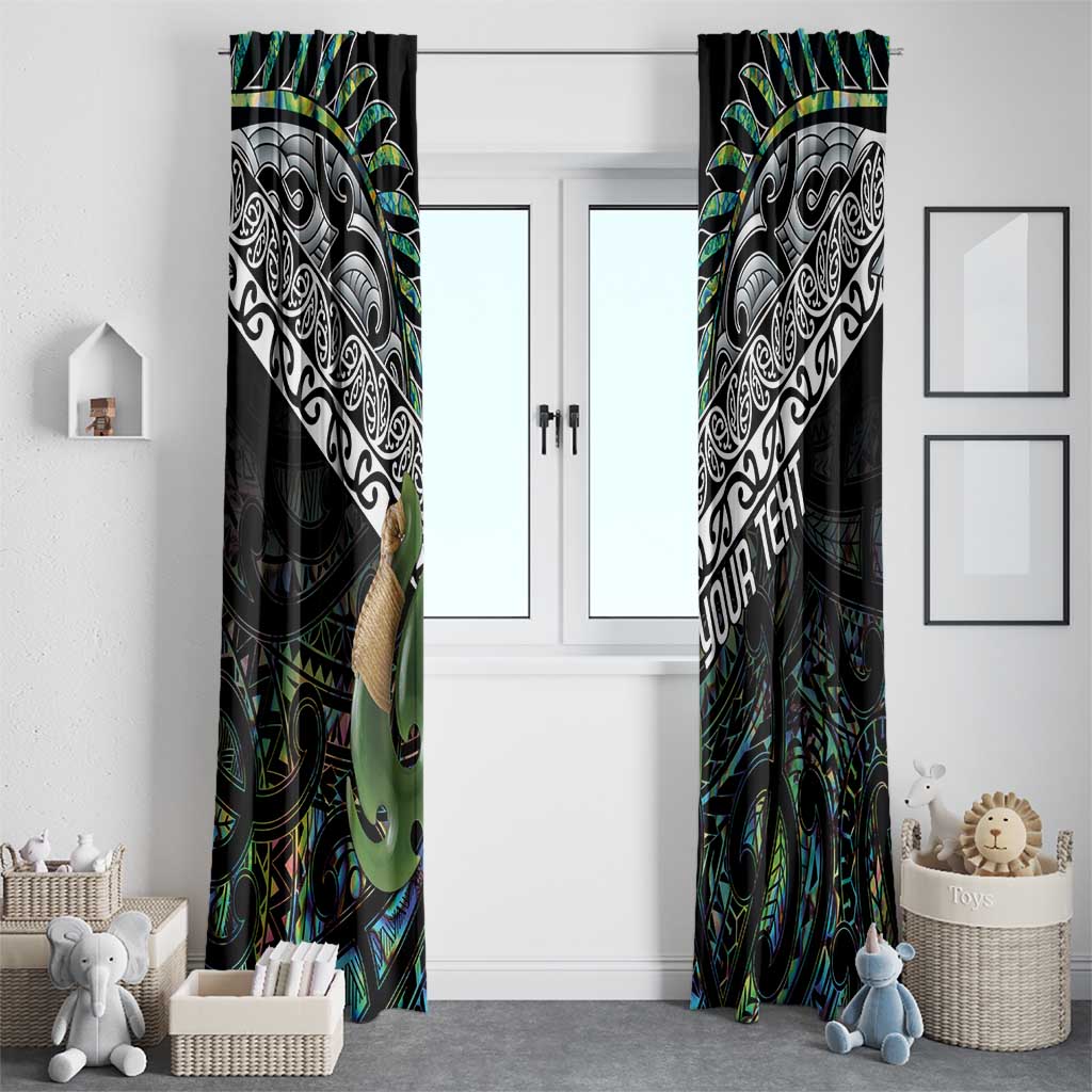 Personalised Maori Manaia Window Curtain New Zealand Tribal Hei Matau Papua Shell LT9 - Polynesian Pride