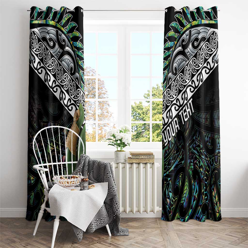 Personalised Maori Manaia Window Curtain New Zealand Tribal Hei Matau Papua Shell LT9 - Polynesian Pride