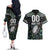 Custom New Zealand Couples Matching Off The Shoulder Long Sleeve Dress and Hawaiian Shirt Maori Rugby Tattoo Papua Shell