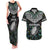 Custom New Zealand Couples Matching Tank Maxi Dress and Hawaiian Shirt Maori Rugby Tattoo Papua Shell