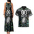 Custom New Zealand Couples Matching Tank Maxi Dress and Hawaiian Shirt Maori Rugby Tattoo Papua Shell