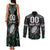 Custom New Zealand Couples Matching Tank Maxi Dress and Long Sleeve Button Shirt Maori Rugby Tattoo Papua Shell