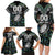 Custom New Zealand Family Matching Long Sleeve Bodycon Dress and Hawaiian Shirt Maori Rugby Tattoo Papua Shell