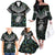 Custom New Zealand Family Matching Off The Shoulder Long Sleeve Dress and Hawaiian Shirt Maori Rugby Tattoo Papua Shell