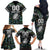 Custom New Zealand Family Matching Off The Shoulder Long Sleeve Dress and Hawaiian Shirt Maori Rugby Tattoo Papua Shell