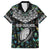 Custom New Zealand Family Matching Off The Shoulder Long Sleeve Dress and Hawaiian Shirt Maori Rugby Tattoo Papua Shell