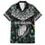 Custom New Zealand Family Matching Off Shoulder Maxi Dress and Hawaiian Shirt Maori Rugby Tattoo Papua Shell