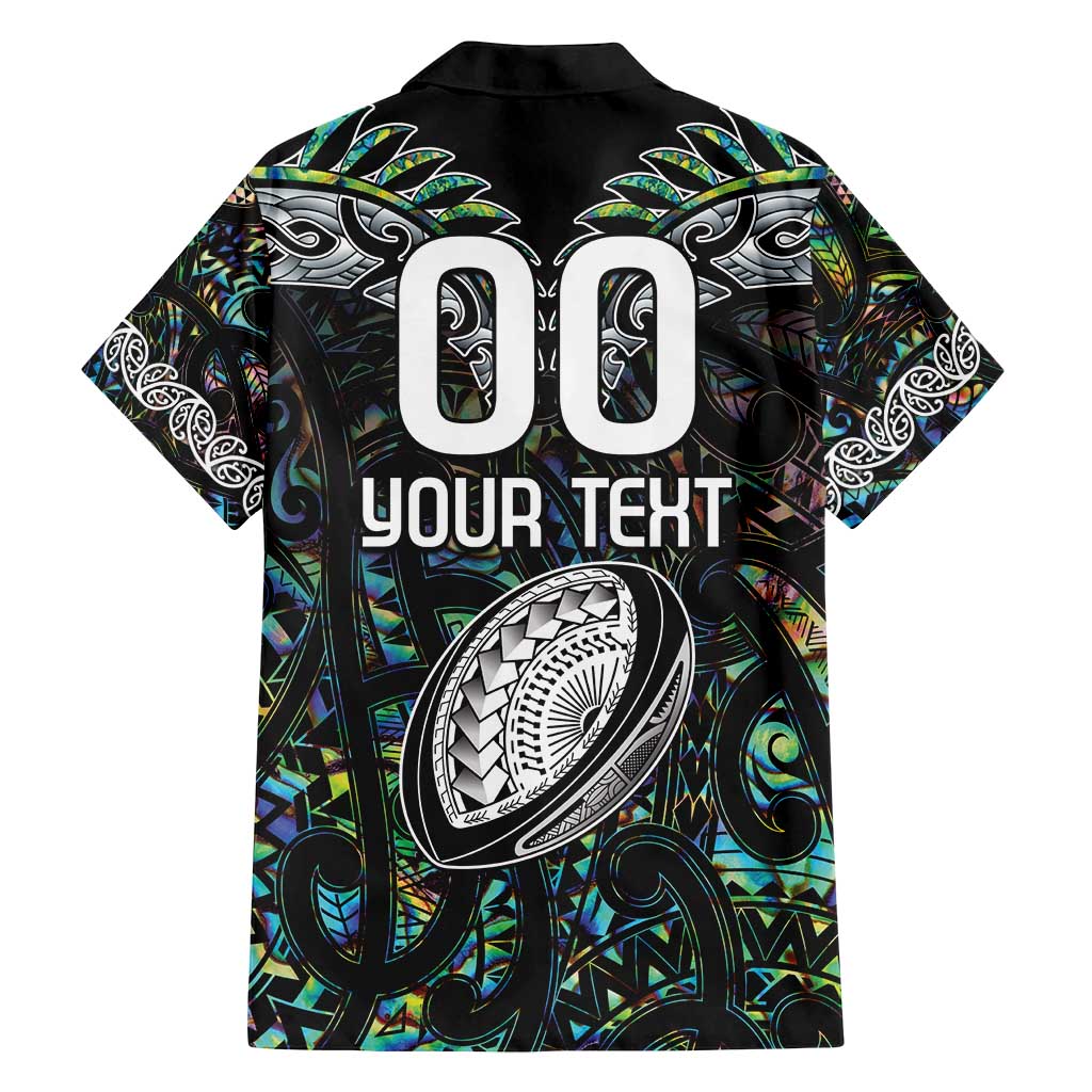 Custom New Zealand Family Matching Off Shoulder Maxi Dress and Hawaiian Shirt Maori Rugby Tattoo Papua Shell