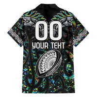 Custom New Zealand Family Matching Puletasi and Hawaiian Shirt Maori Rugby Tattoo Papua Shell