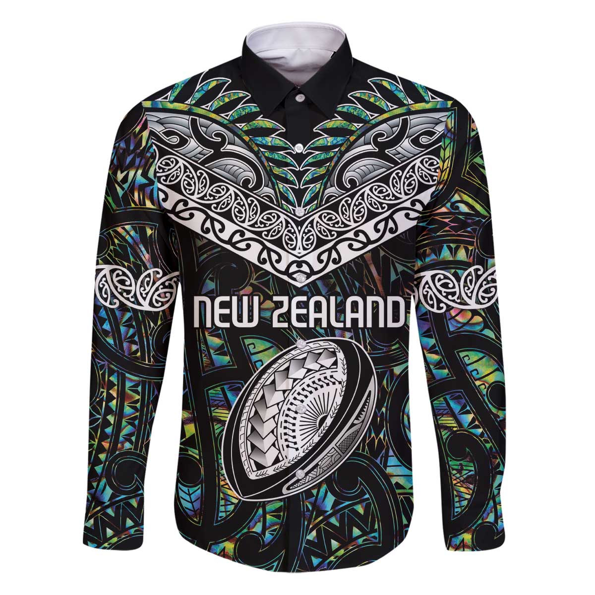 Custom New Zealand Family Matching Puletasi and Hawaiian Shirt Maori Rugby Tattoo Papua Shell