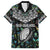 Custom New Zealand Family Matching Short Sleeve Bodycon Dress and Hawaiian Shirt Maori Rugby Tattoo Papua Shell