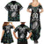 Custom New Zealand Family Matching Summer Maxi Dress and Hawaiian Shirt Maori Rugby Tattoo Papua Shell