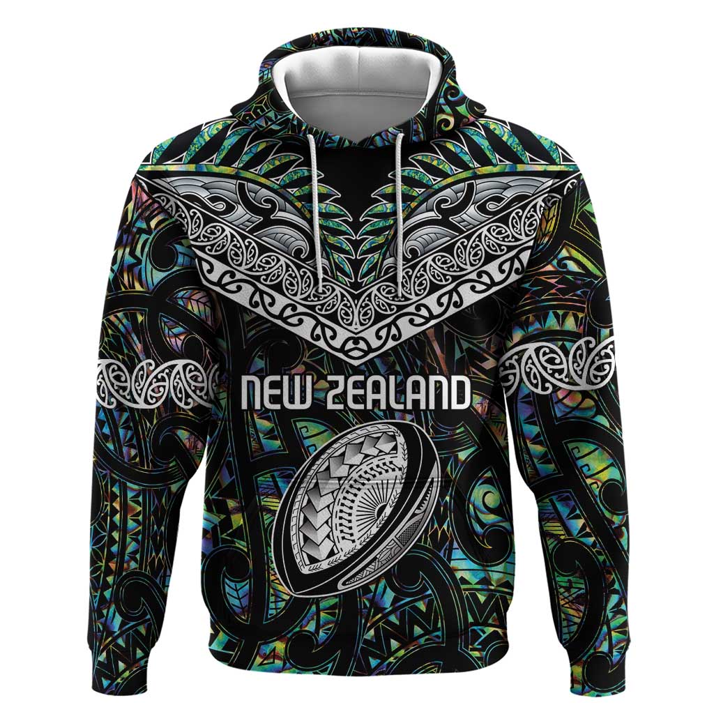 Custom New Zealand Hoodie Maori Rugby Tattoo Papua Shell