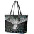 Custom New Zealand Leather Tote Bag Maori Rugby Tattoo Papua Shell