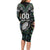 Custom New Zealand Long Sleeve Bodycon Dress Maori Rugby Tattoo Papua Shell