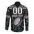 Custom New Zealand Long Sleeve Button Shirt Maori Rugby Tattoo Papua Shell