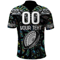 Custom New Zealand Polo Shirt Maori Rugby Tattoo Papua Shell