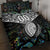 Custom New Zealand Quilt Bed Set Maori Rugby Tattoo Papua Shell