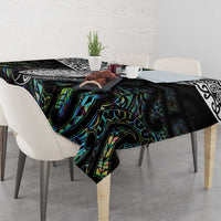 Custom New Zealand Tablecloth Maori Rugby Tattoo Papua Shell