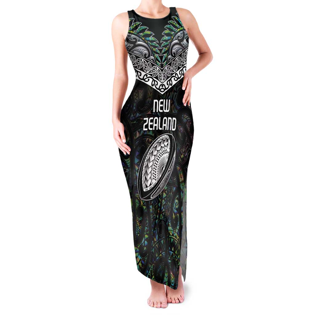 Custom New Zealand Tank Maxi Dress Maori Rugby Tattoo Papua Shell