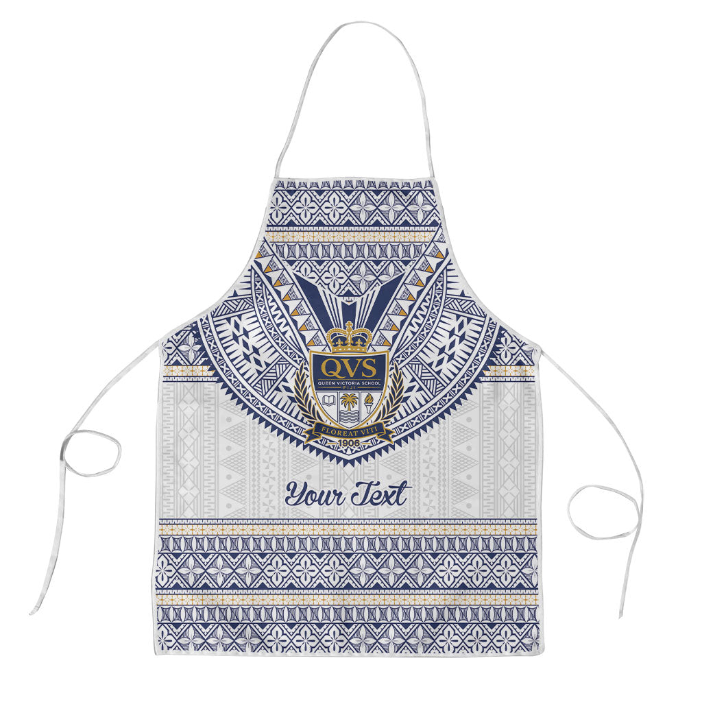 Fiji Queen Victoria School Personalised Apron QVS 120 Years Queen Victoria Alumni Legacy LT9 White - Polynesian Pride