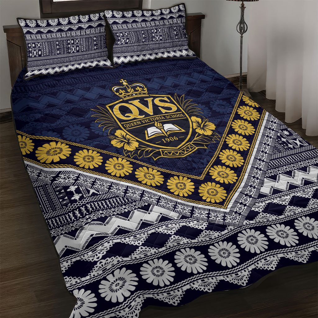 Fiji Queen Victoria School Quilt Bed Set QVS 1906 Generational School Legacy
