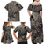 Beauty and The Warrior Polynesian Valentine Family Matching Off Shoulder Maxi Dress and Hawaiian Shirt Hibiscus FLowers Brown Style LT9 - Polynesian Pride