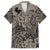 Beauty and The Warrior Polynesian Valentine Family Matching Off Shoulder Short Dress and Hawaiian Shirt Hibiscus FLowers Brown Style LT9 Dad's Shirt - Short Sleeve Brown - Polynesian Pride