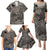 Beauty and The Warrior Polynesian Valentine Family Matching Puletasi Dress and Hawaiian Shirt Hibiscus FLowers Brown Style LT9 - Polynesian Pride