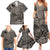 Beauty and The Warrior Polynesian Valentine Family Matching Summer Maxi Dress and Hawaiian Shirt Hibiscus FLowers Brown Style LT9 - Polynesian Pride