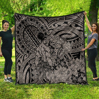 Beauty and The Warrior Polynesian Valentine Quilt Hibiscus FLowers Brown Style LT9 - Polynesian Pride