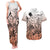 Beauty and The Warrior Polynesian Valentine Couples Matching Tank Maxi Dress and Hawaiian Shirt Hibiscus FLowers Orange Style LT9 Orange - Polynesian Pride