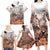 Beauty and The Warrior Polynesian Valentine Family Matching Long Sleeve Bodycon Dress and Hawaiian Shirt Hibiscus FLowers Orange Style LT9 - Polynesian Pride